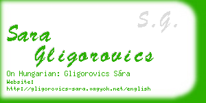 sara gligorovics business card